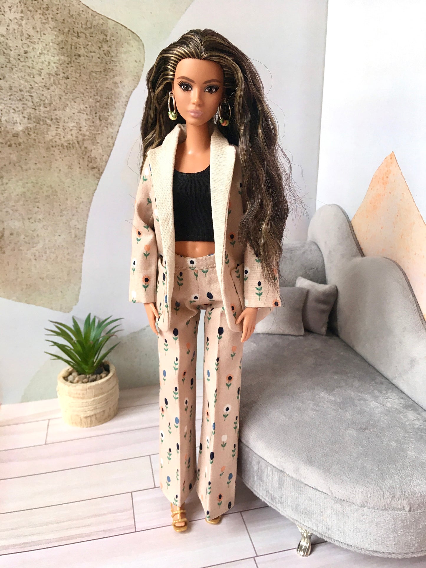 BQ-DAISY – Blazer & Pleated Trousers Set for 11.5" 1/6 Scale Fashion Dolls