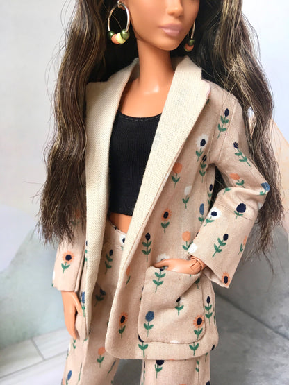 BQ-DAISY – Blazer & Pleated Trousers Set for 11.5" 1/6 Scale Fashion Dolls