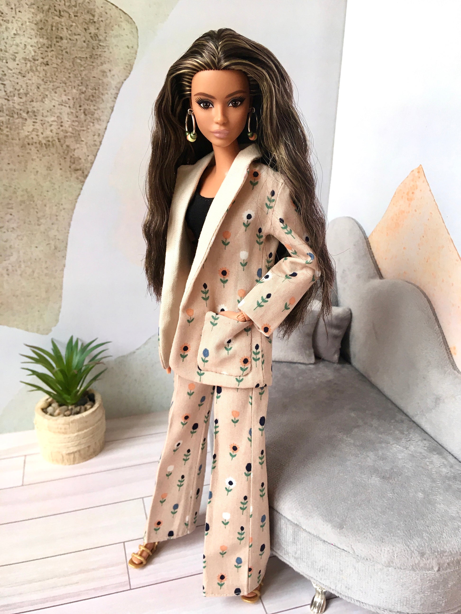 BQ-DAISY – Blazer & Pleated Trousers Set for 11.5" 1/6 Scale Fashion Dolls