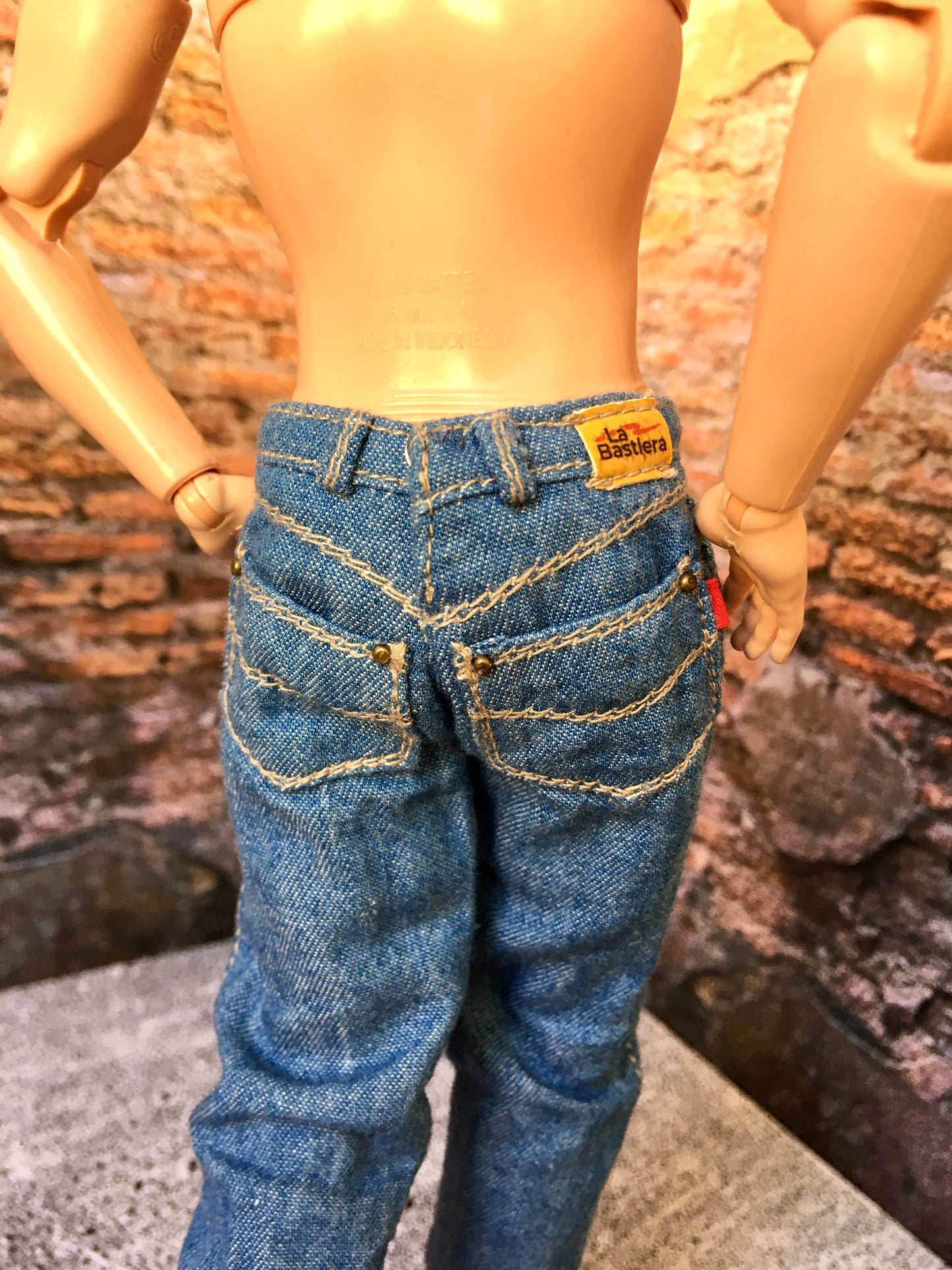 BQ-DERON – Realistic Slim Jeans with Details for 12" 1/6 Scale Ken Dolls