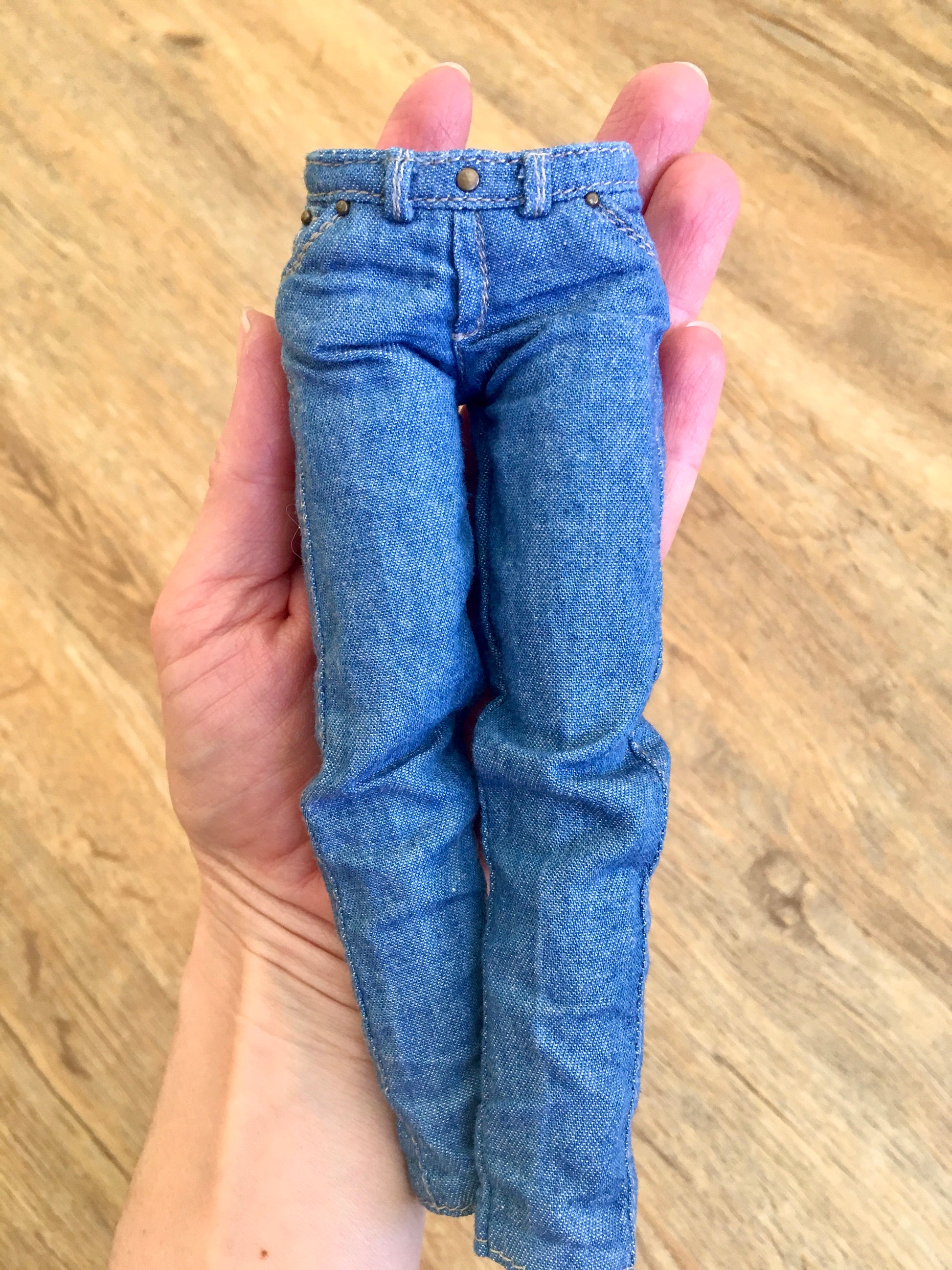 BQ-DERON – Realistic Slim Jeans with Details for 12" 1/6 Scale Ken Dolls