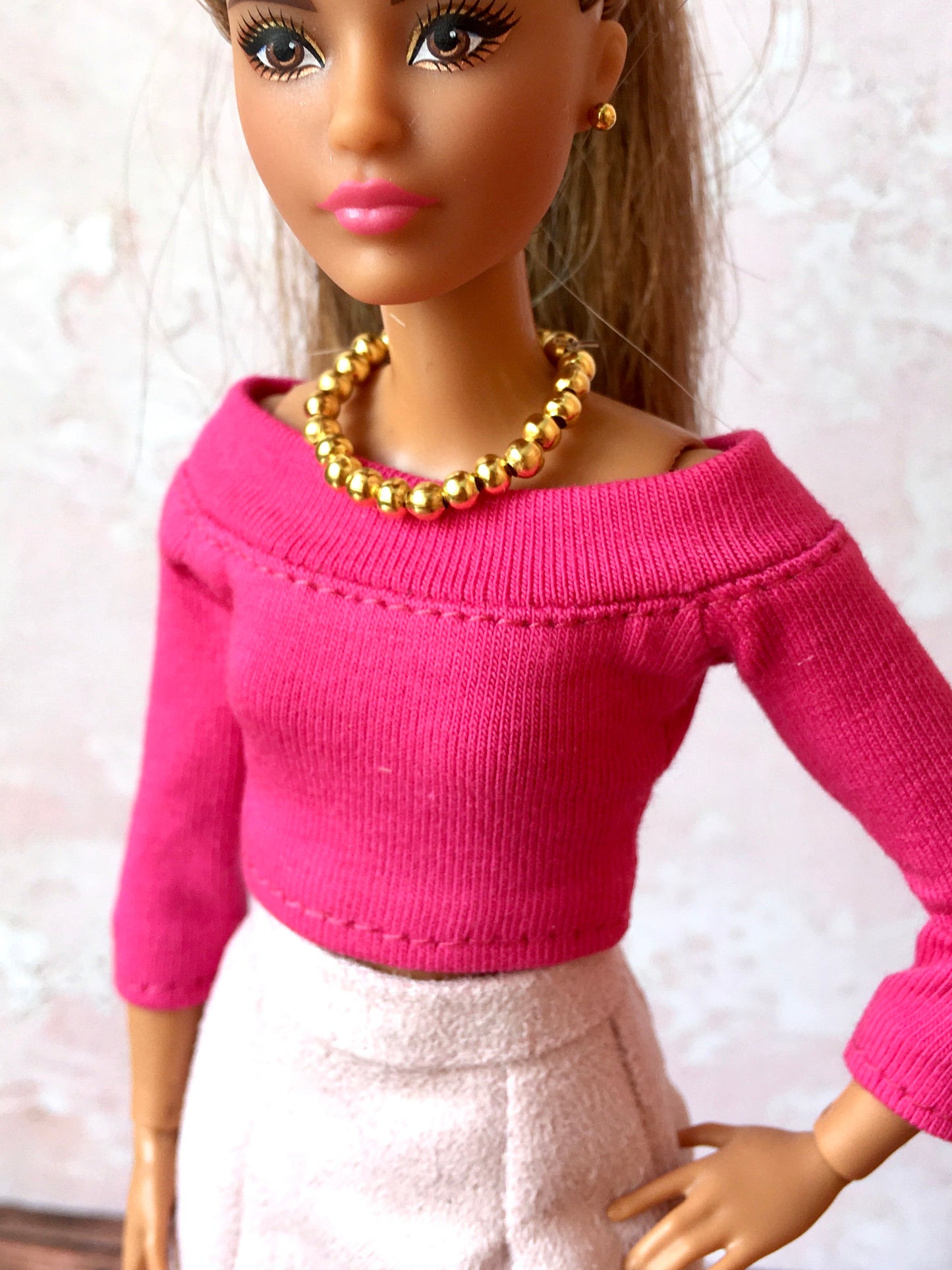 BQ-E20 – Beaded Necklace & Earrings Set for 12" 1/6 Scale Fashion Dolls - www.bouutique.com