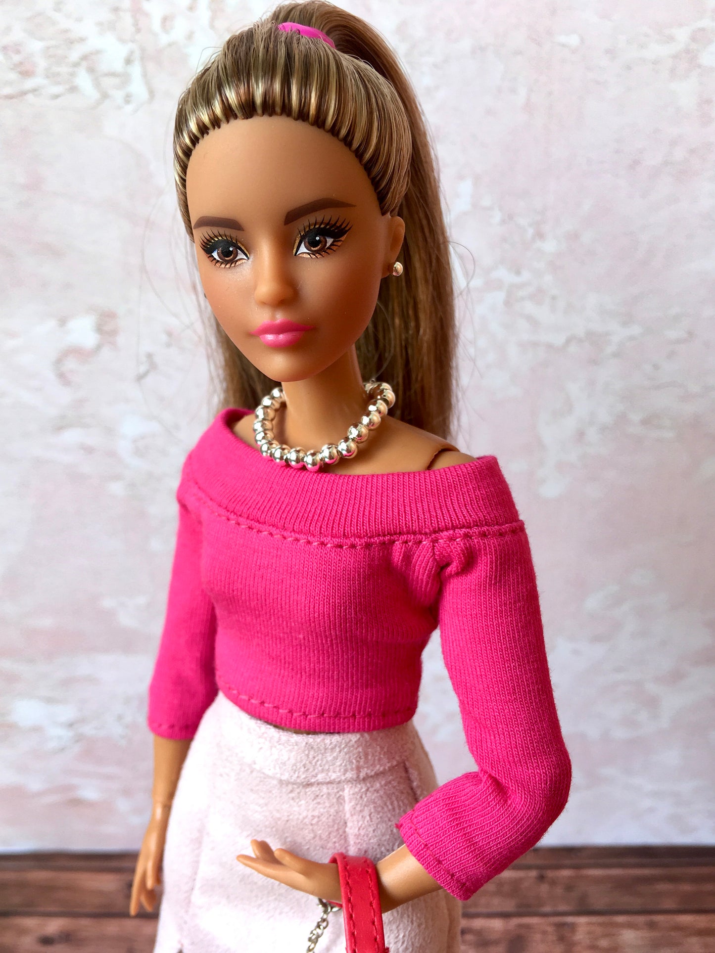 BQ-E20 – Beaded Necklace & Earrings Set for 12" 1/6 Scale Fashion Dolls - www.bouutique.com