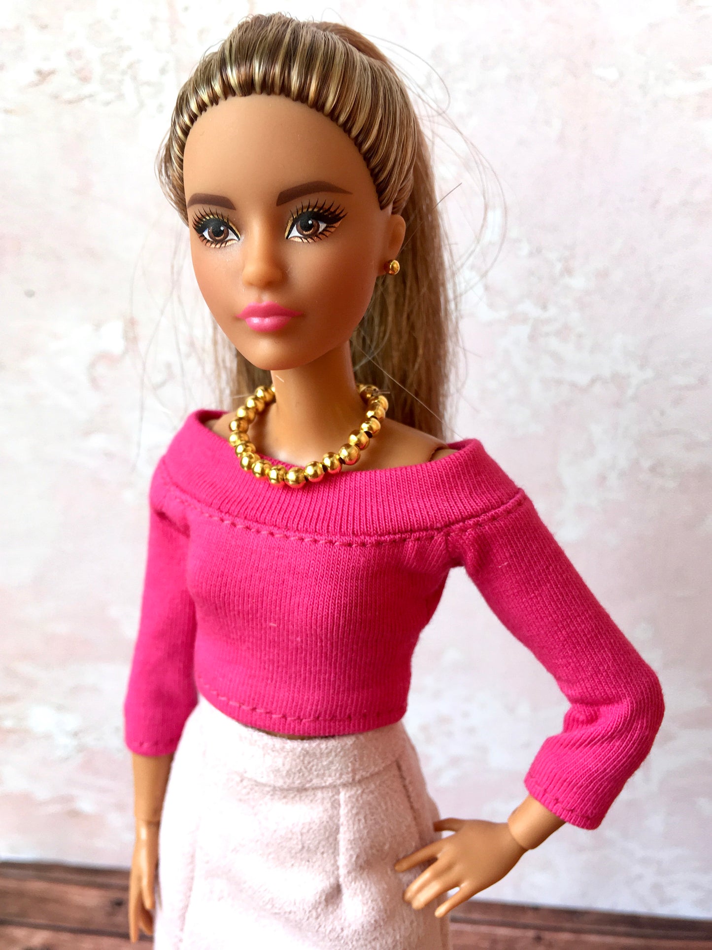 BQ-E20 – Beaded Necklace & Earrings Set for 12" 1/6 Scale Fashion Dolls - www.bouutique.com