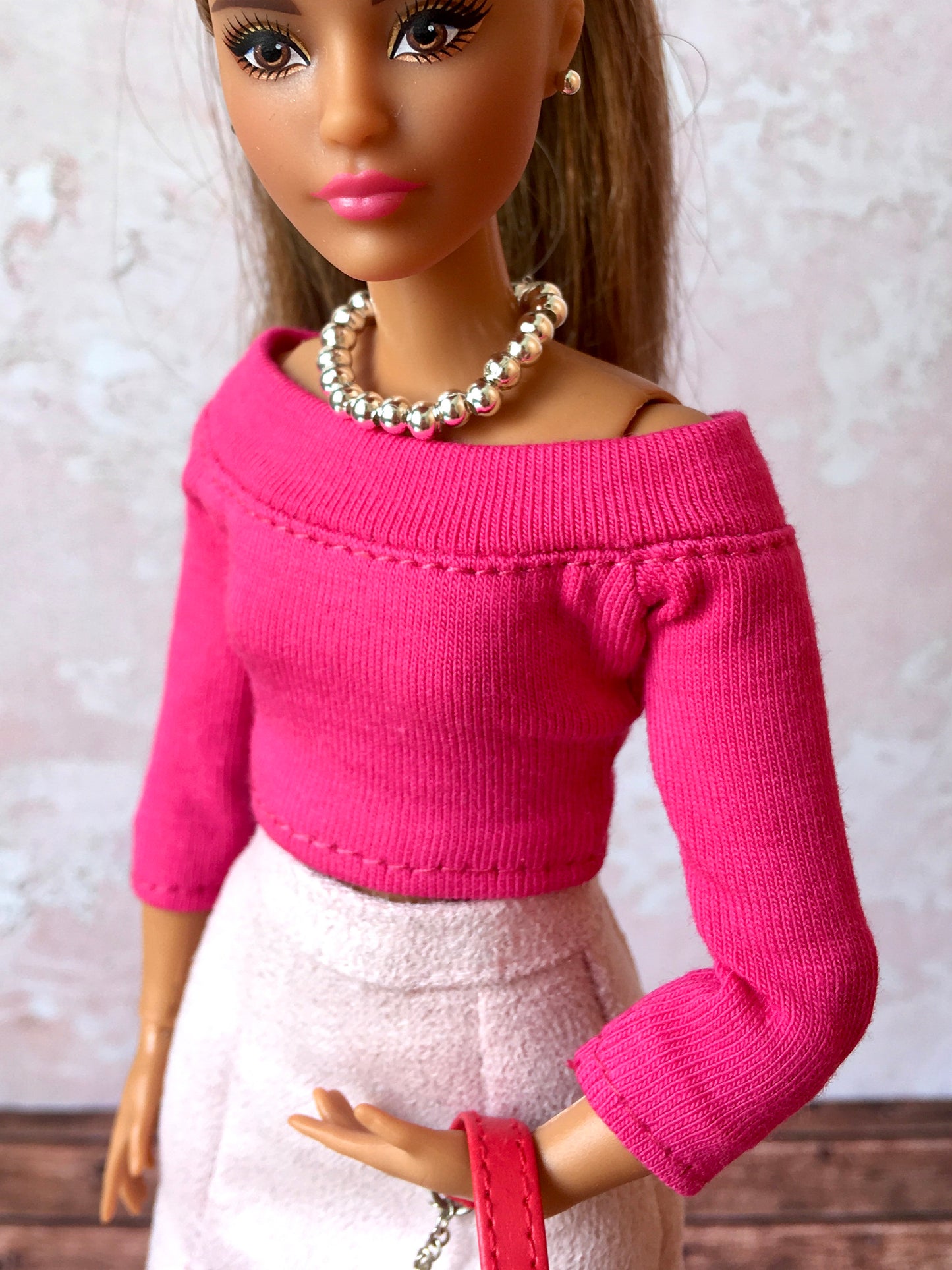 BQ-E20 – Beaded Necklace & Earrings Set for 12" 1/6 Scale Fashion Dolls - www.bouutique.com