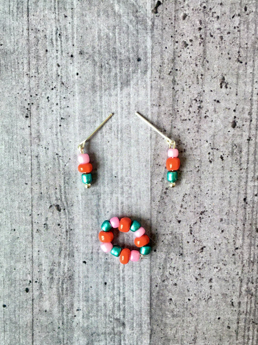 BQ-E27 – Beaded Jewelry Set in Spring Colors for 11.5" 1/6 Scale Fashion Dolls