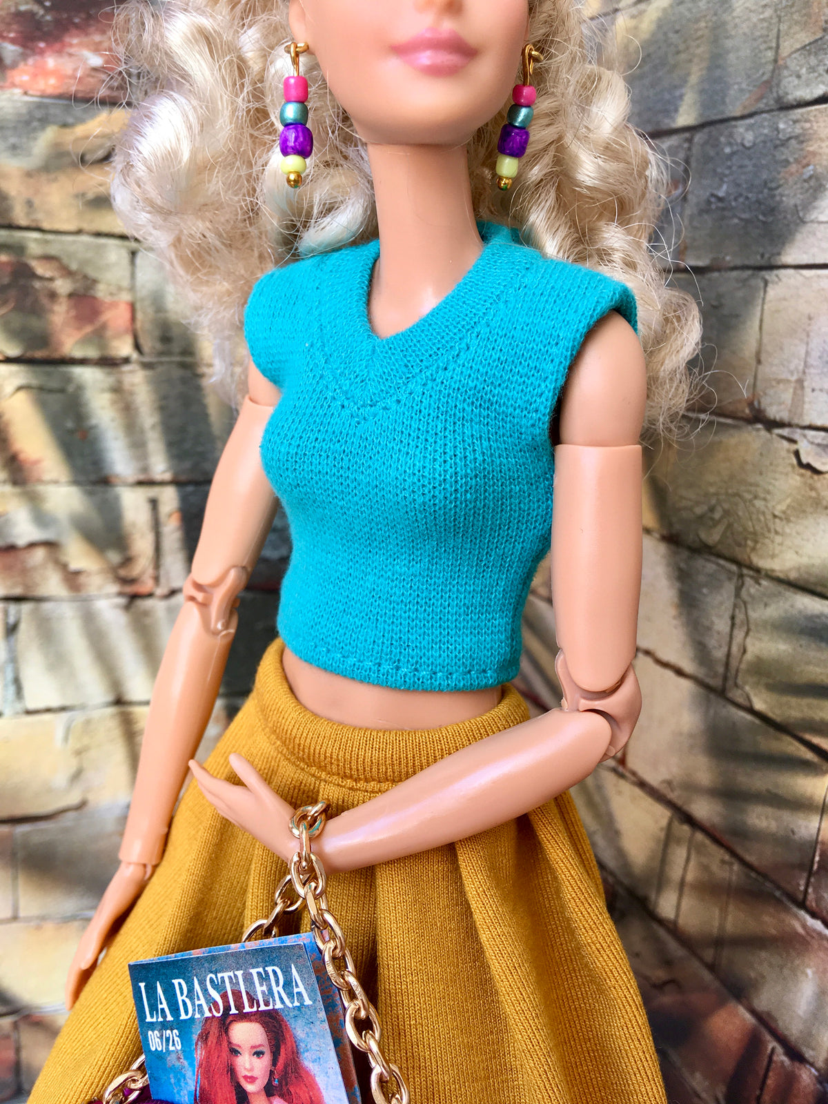 BQ-E30 – Colorful Bead Earrings for 12" Fashion Dolls