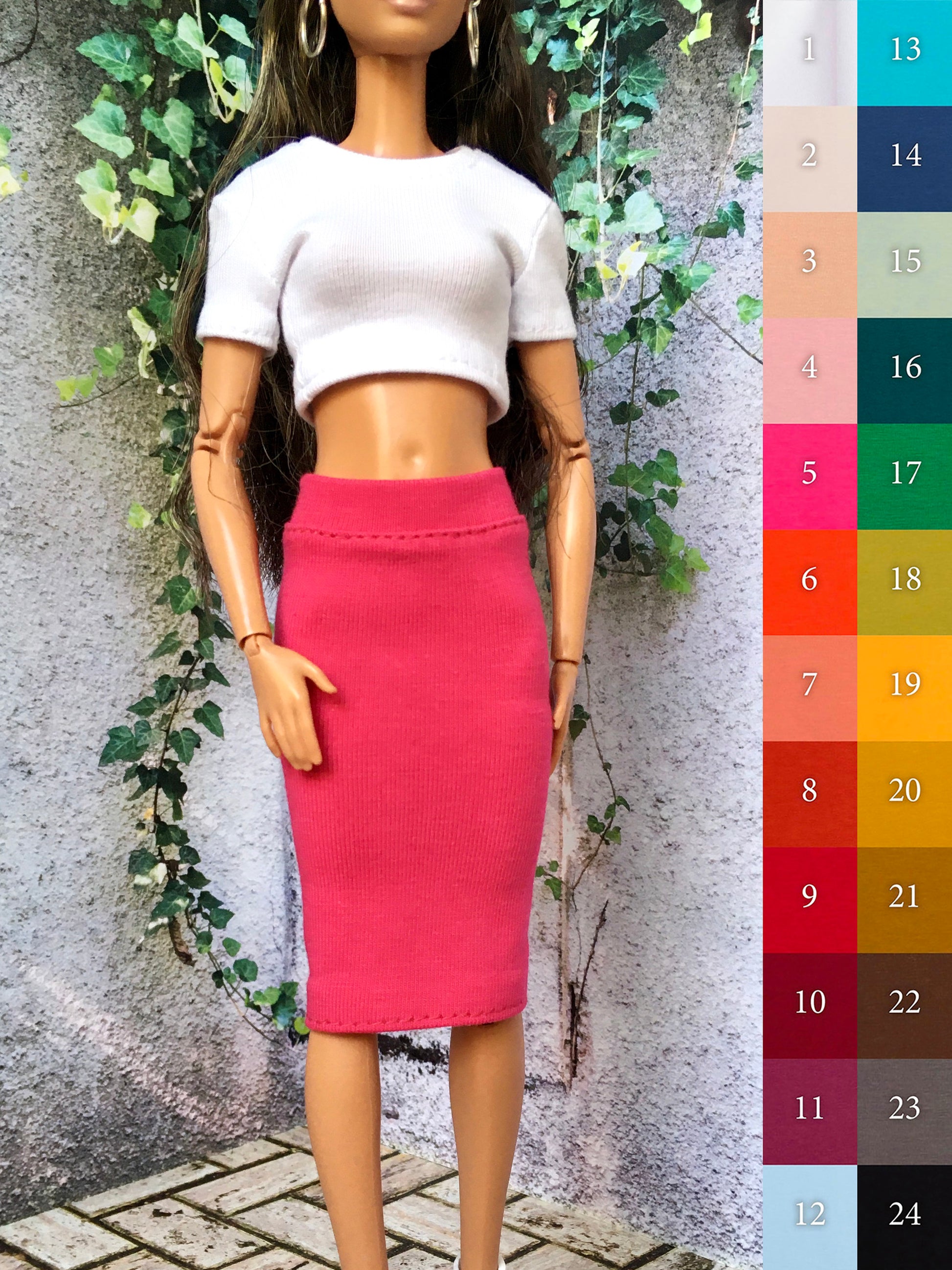 BQ-ELEN – Basic Tube Midi Skirt for 11.5" 1/6 Scale Fashion Dolls