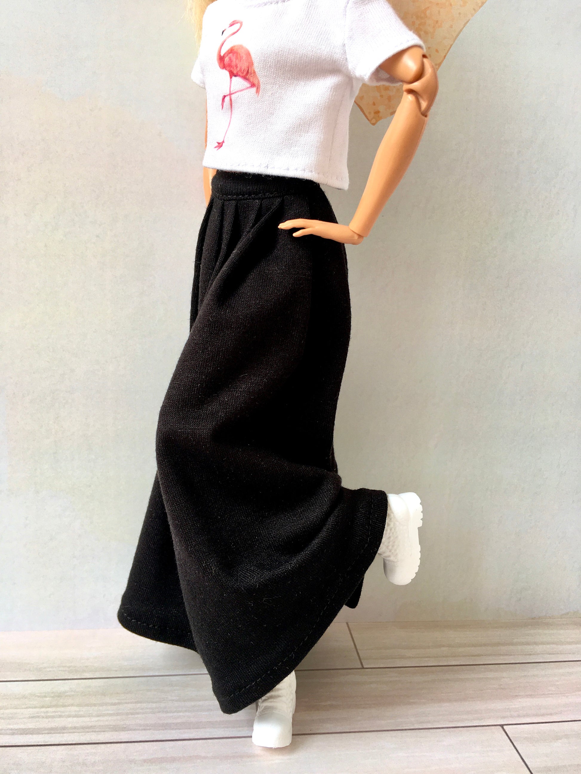 BQ‑ELIYA – Flowy Pleated Long Skirt for 11.5" 1/6 Scale Fashion Dolls - www.bouutique.com
