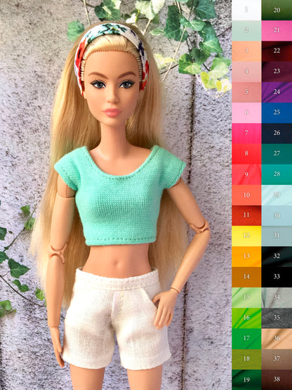 BQ-ESSENTIAL – Crop T-Shirt for 11.5" 1/6 Scale Fashion Dolls