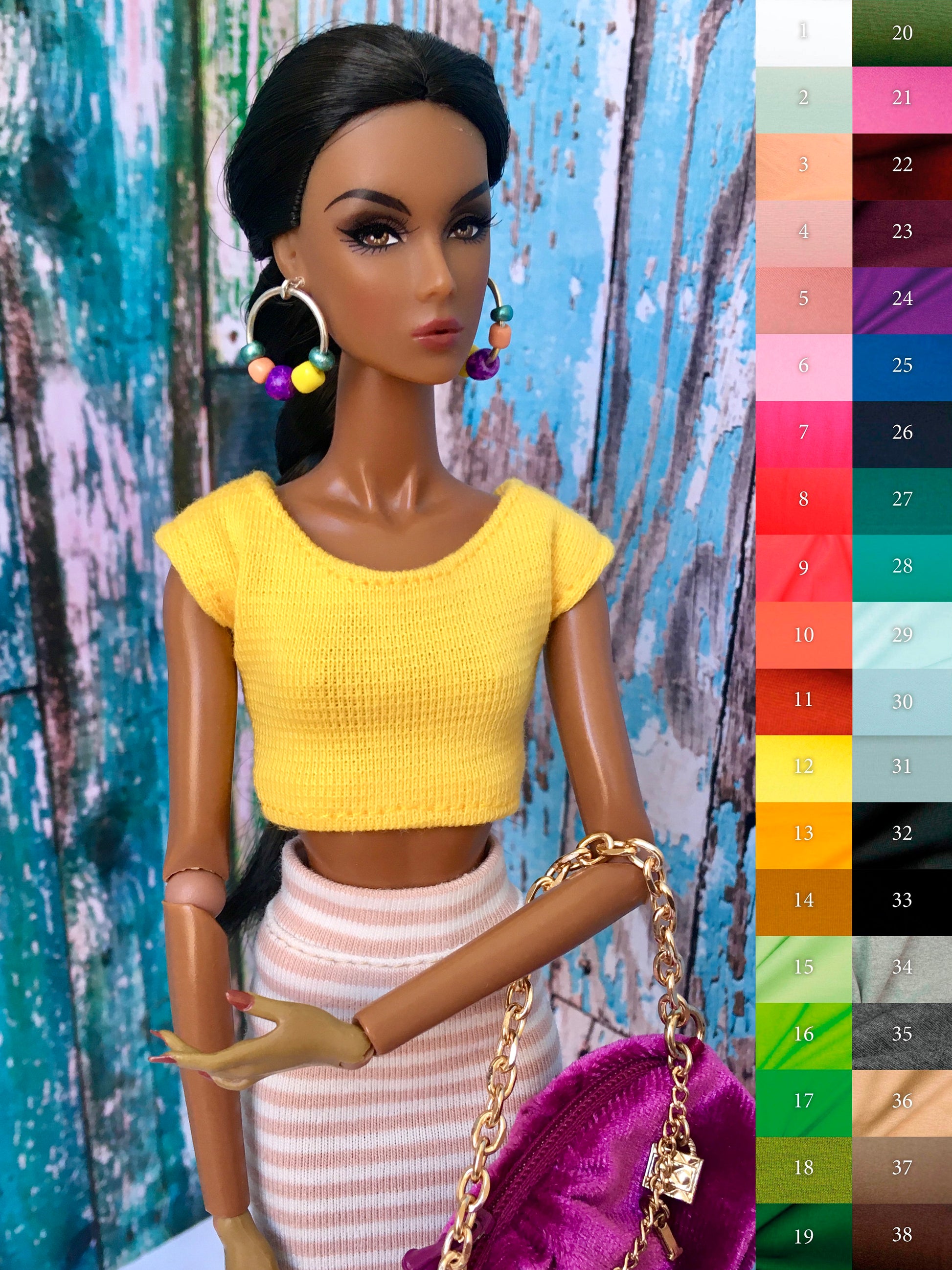 BQ-ESSENTIAL – Crop T-Shirt for 12.5" 1/6 Scale Fashion Dolls