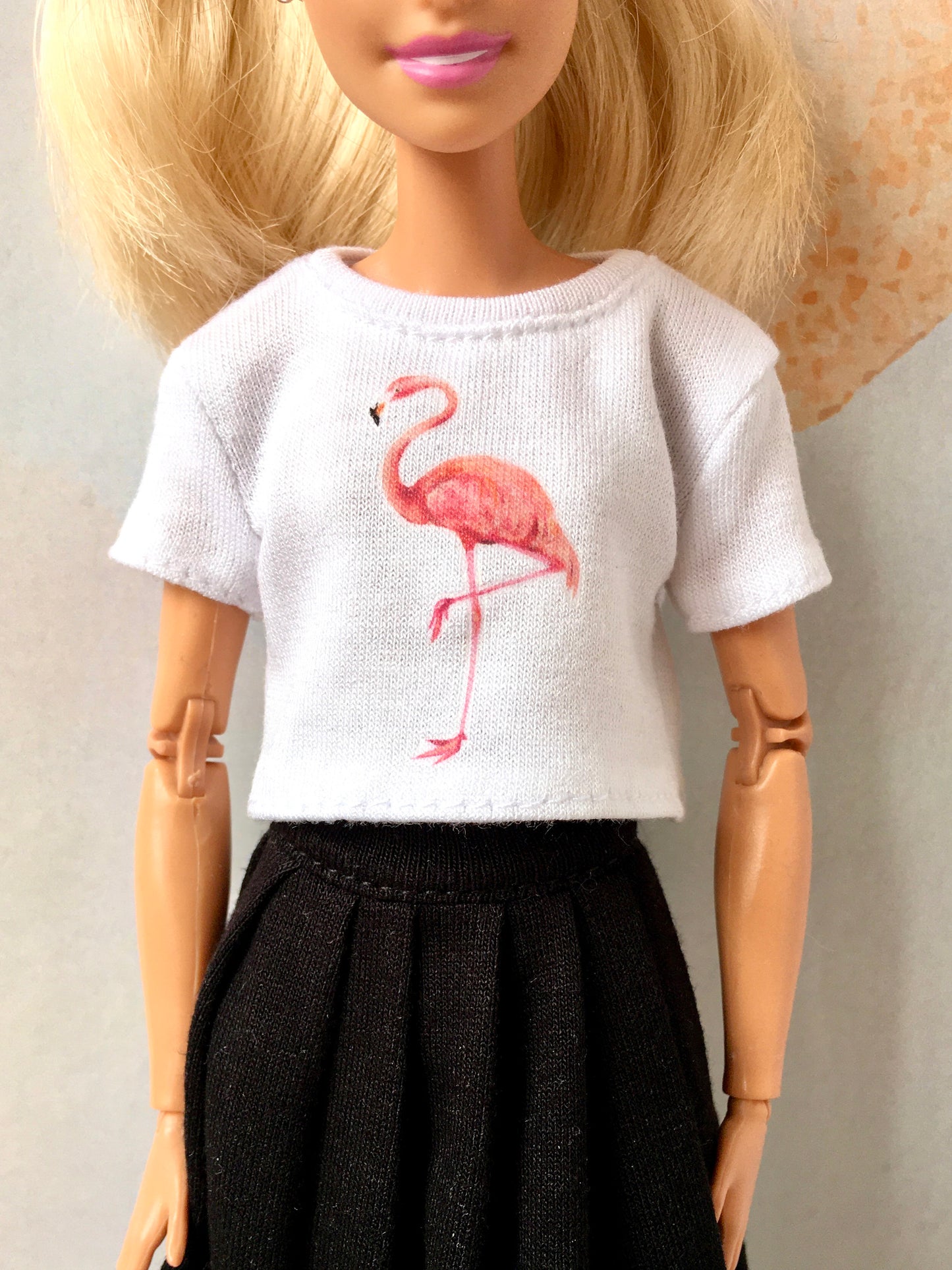 BQ-FLAMI – Baggy Print Thin Crop T-shirt for 11.5" 1/6 Scale Fashion Dolls - www.bouutique.com