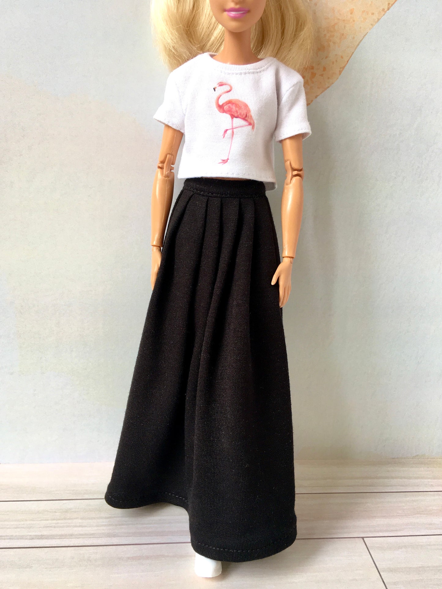 BQ-FLAMI – Baggy Print Thin Crop T-shirt for 11.5" 1/6 Scale Fashion Dolls - www.bouutique.com