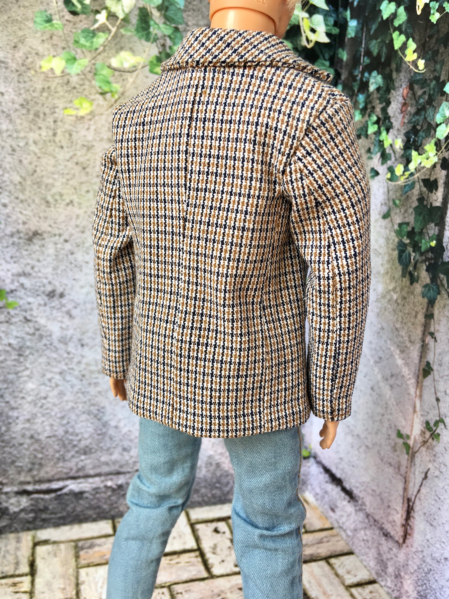BQ-HARLOW – Checkered Cotton Blazer for 12" 1/6 Scale Ken Dolls - www.bouutique.com