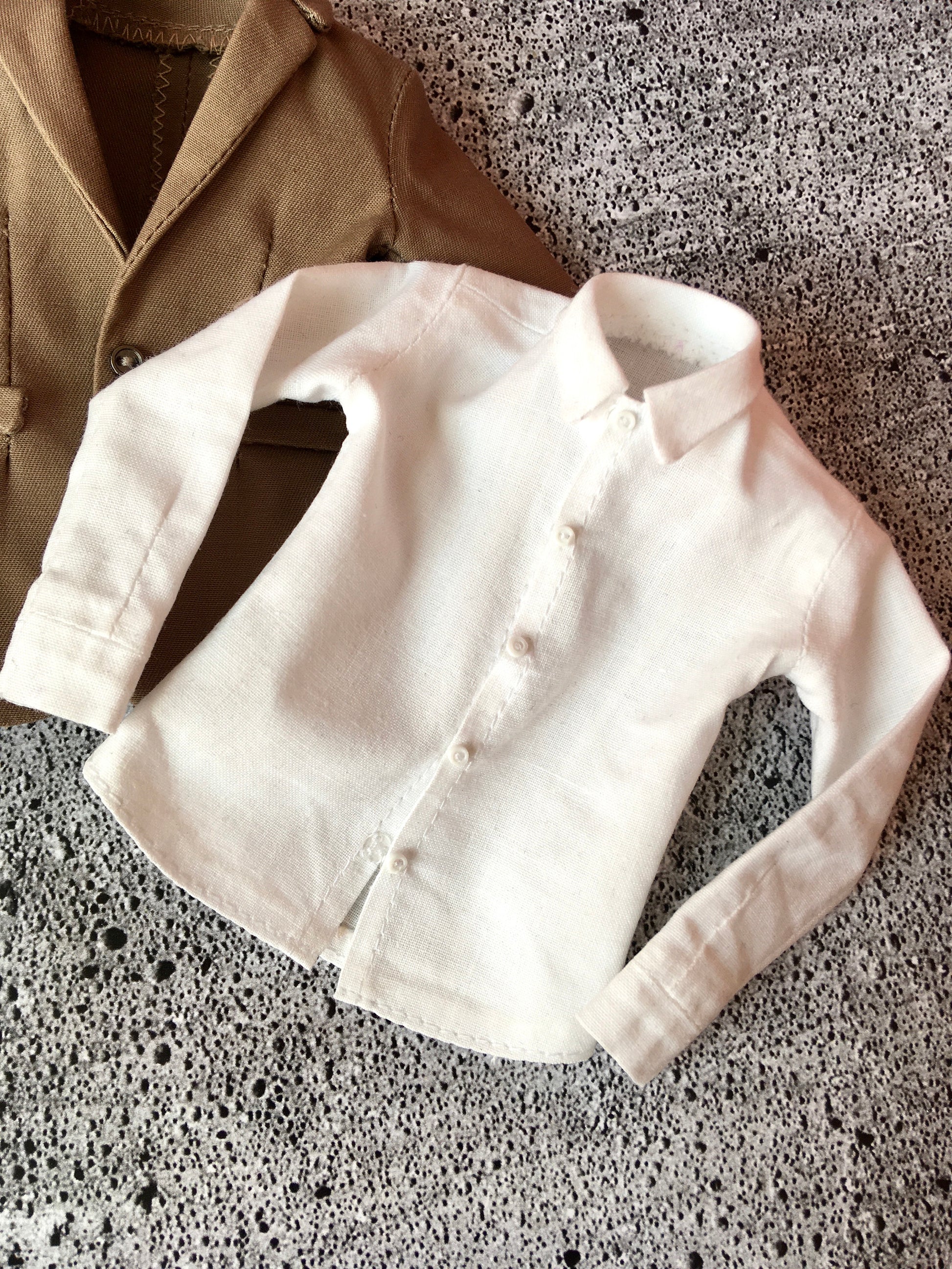 BQ-ICONIQ – Classic White Dress Shirt for 12" 1/6 Scale Ken Dolls - www.bouutique.com