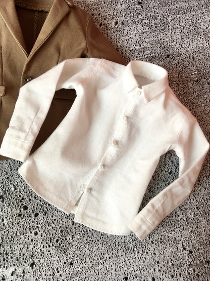 BQ-ICONIQ – Classic White Dress Shirt for 12" 1/6 Scale Ken Dolls - www.bouutique.com