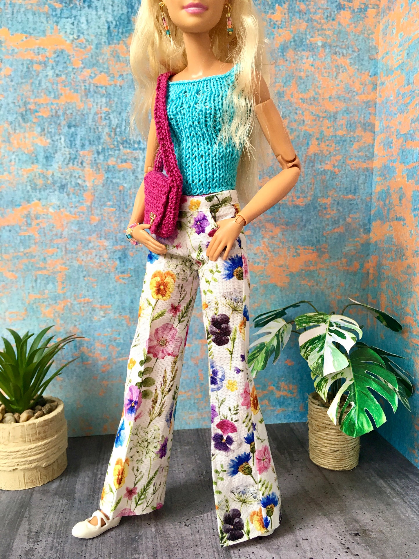 BQ-LORIAN – Floral Blazer & Pleated Trousers Set for 11.5" 1/6 Scale Fashion Dolls