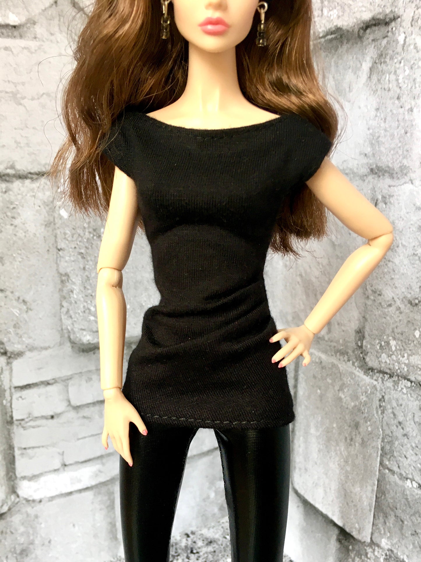 BQ-LYRA – Boat Neck Drape Top for 12" 1/6 Scale Fashion Dolls