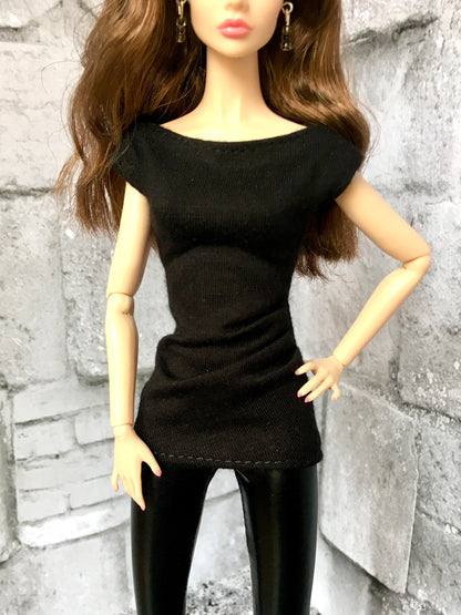 BQ-LYRA – Boat Neck Drape Top for 12" 1/6 Scale Fashion Dolls