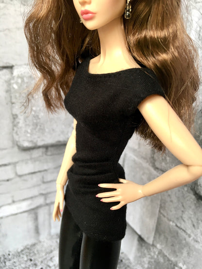 BQ-LYRA – Boat Neck Drape Top for 12" 1/6 Scale Fashion Dolls