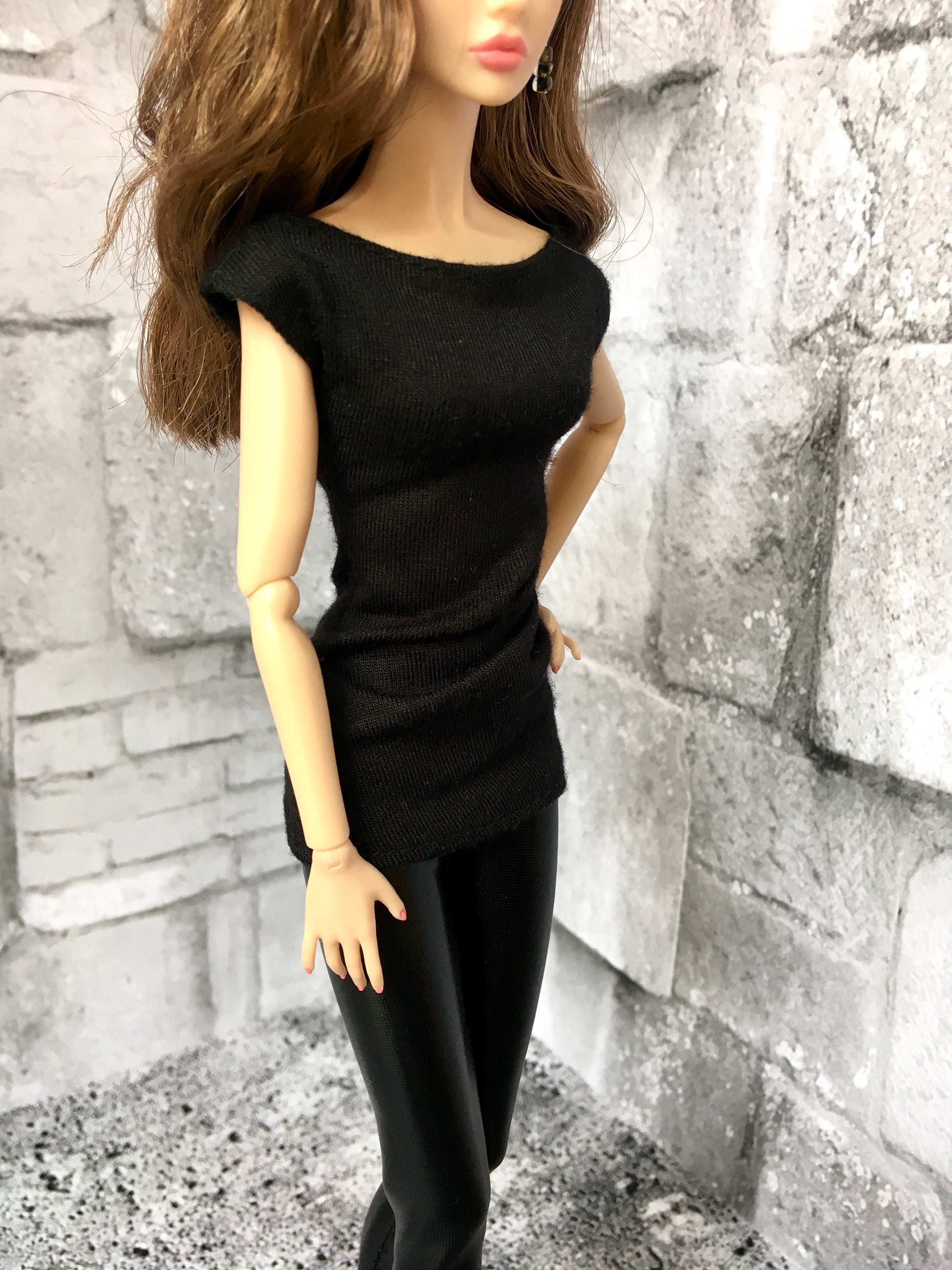 BQ-LYRA – Boat Neck Drape Top for 12" 1/6 Scale Fashion Dolls