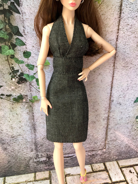 BQ-MAERA – Denim Halter Dress for 12" 1/6 Scale Fashion Dolls - www.bouutique.com