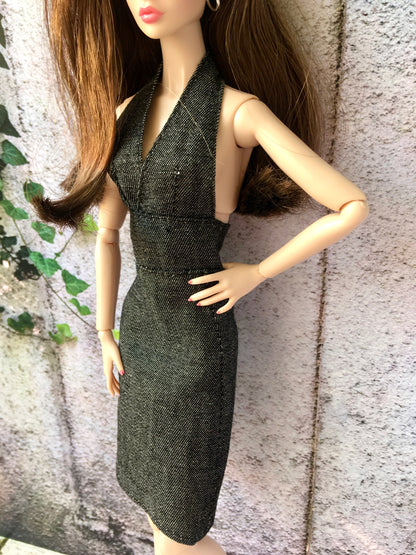 BQ-MAERA – Denim Halter Dress for 12" 1/6 Scale Fashion Dolls - www.bouutique.com
