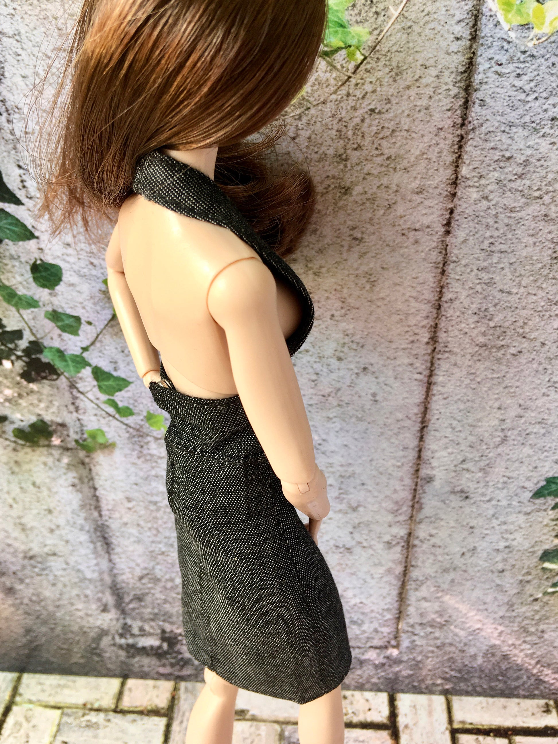 BQ-MAERA – Denim Halter Dress for 12" 1/6 Scale Fashion Dolls - www.bouutique.com