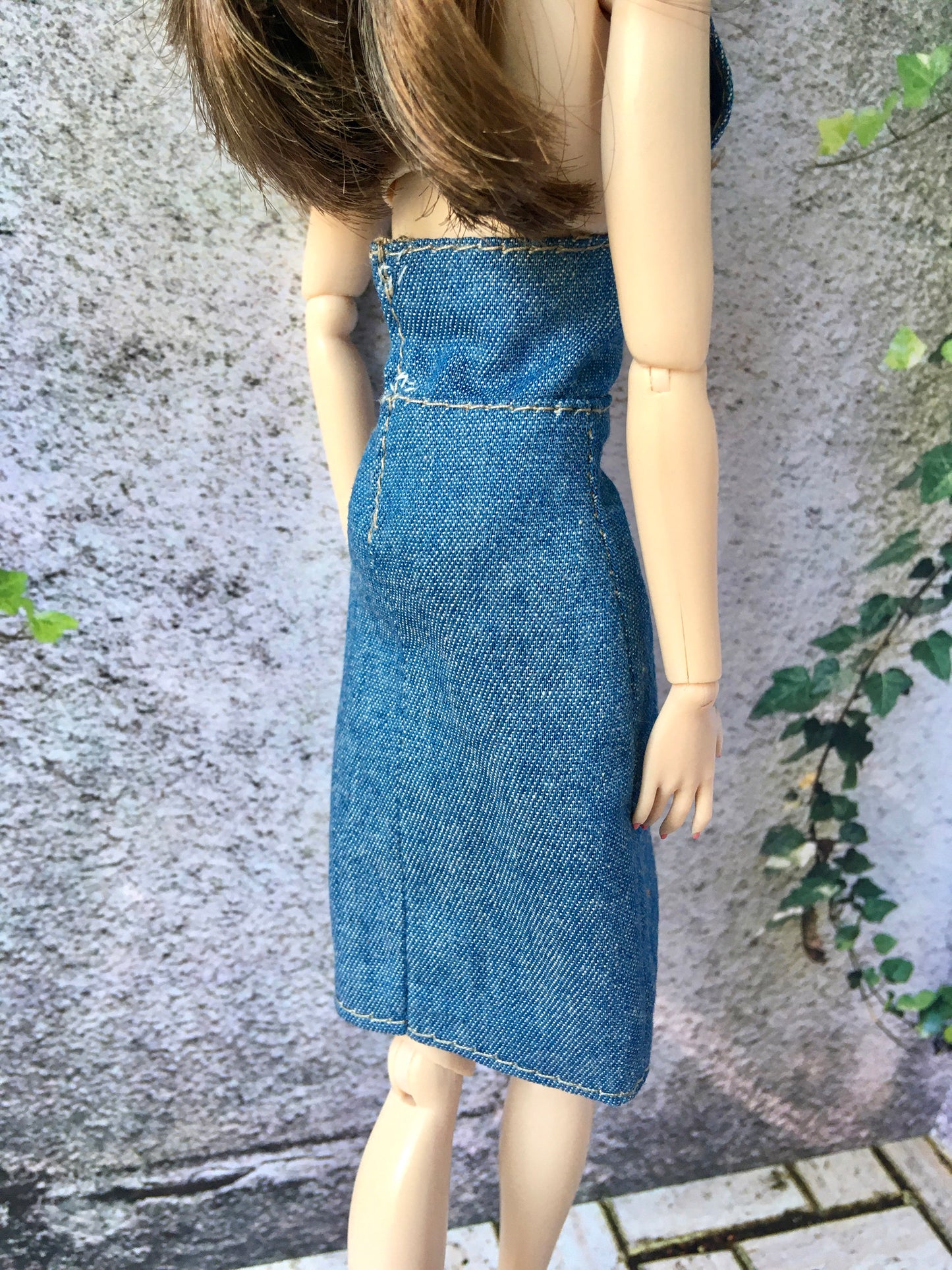 BQ-MAERA – Denim Halter Dress for 12" 1/6 Scale Fashion Dolls - www.bouutique.com