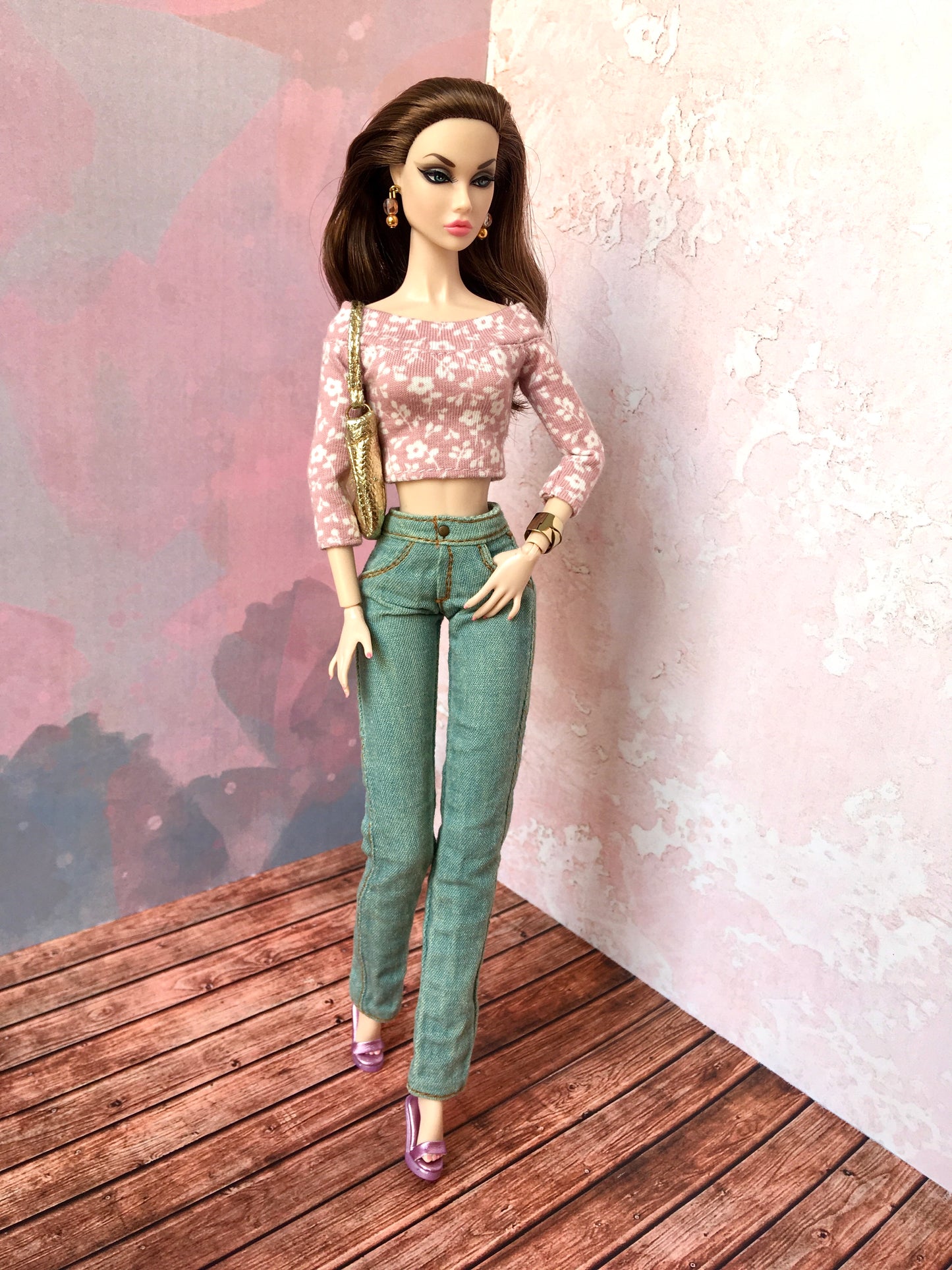 BQ-MAVI – Washed Skinny Jeans for 12" 1/6 Scale Fashion Dolls