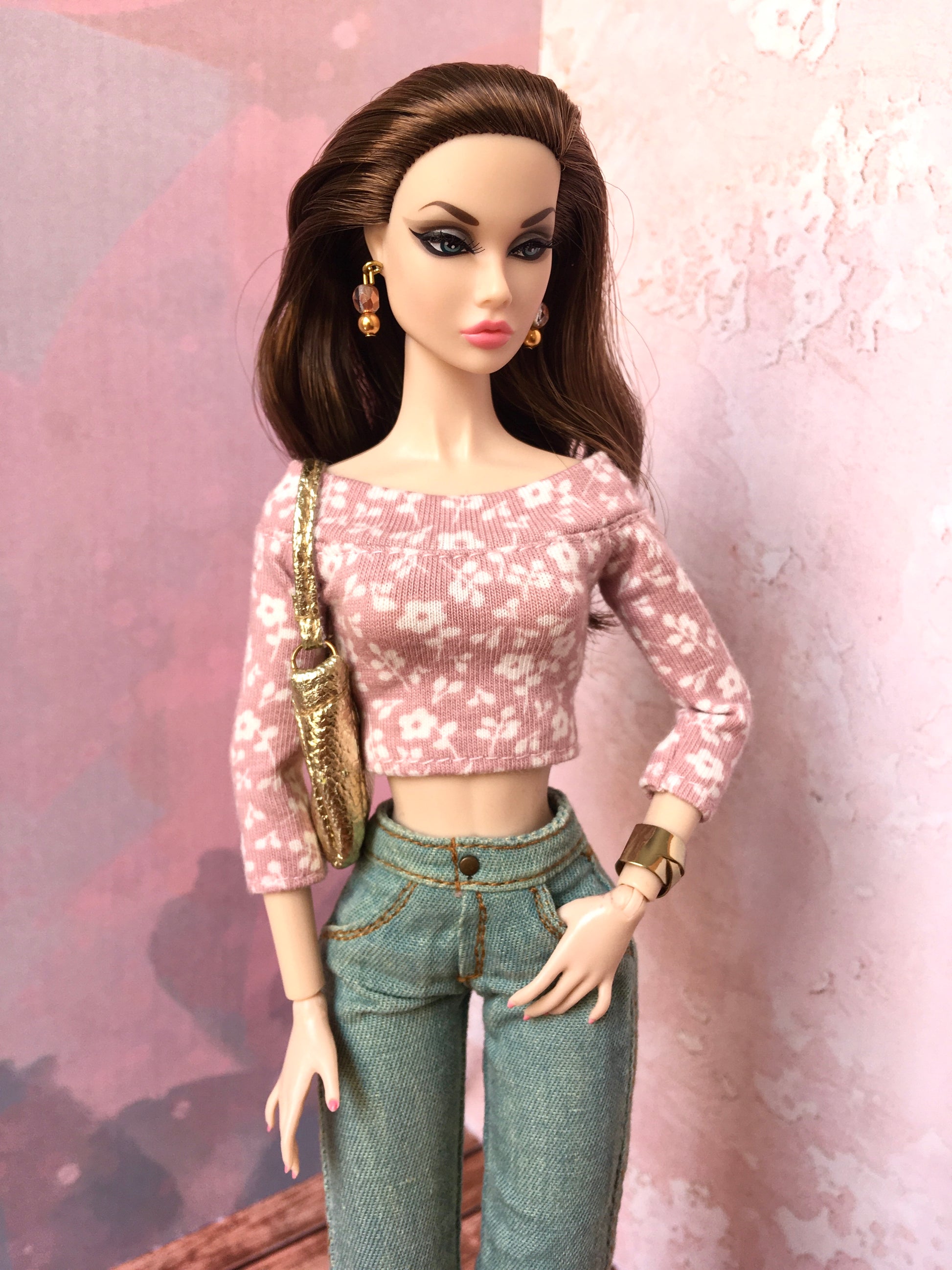BQ-MAVI – Washed Skinny Jeans for 12" 1/6 Scale Fashion Dolls