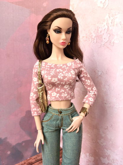 BQ-MAVI – Washed Skinny Jeans for 12" 1/6 Scale Fashion Dolls