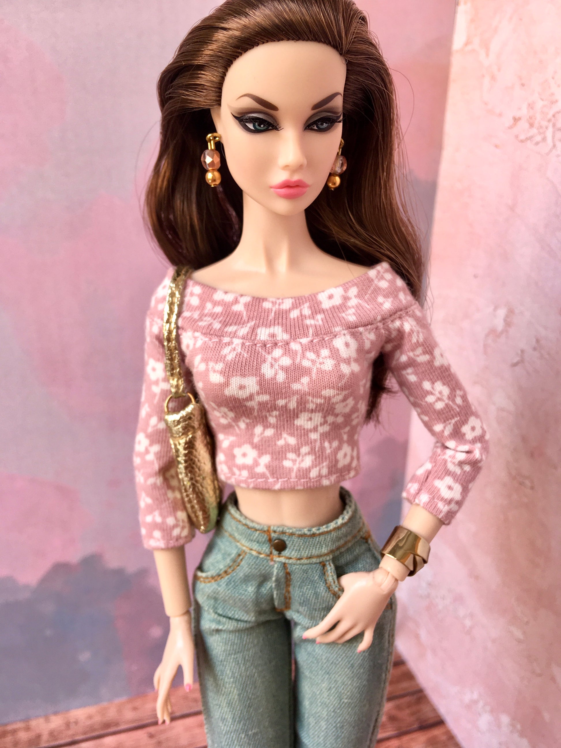BQ-MAVI – Washed Skinny Jeans for 12" 1/6 Scale Fashion Dolls