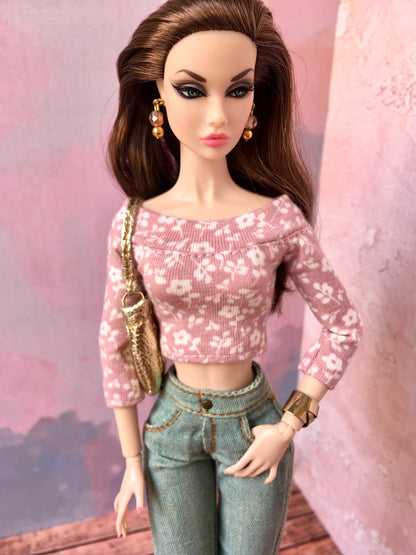 BQ-MAVI – Washed Skinny Jeans for 12" 1/6 Scale Fashion Dolls
