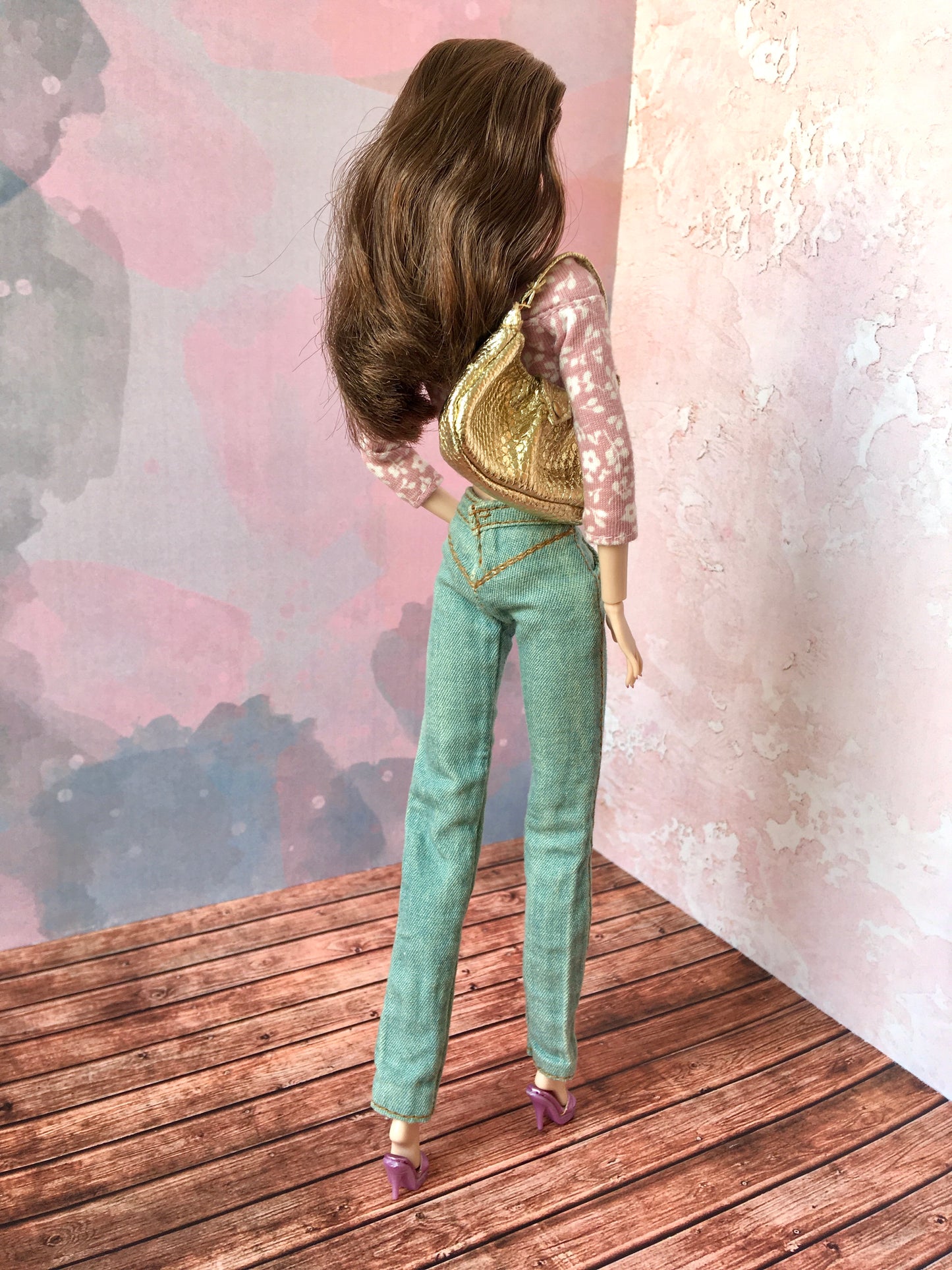 BQ-MAVI – Washed Skinny Jeans for 12" 1/6 Scale Fashion Dolls