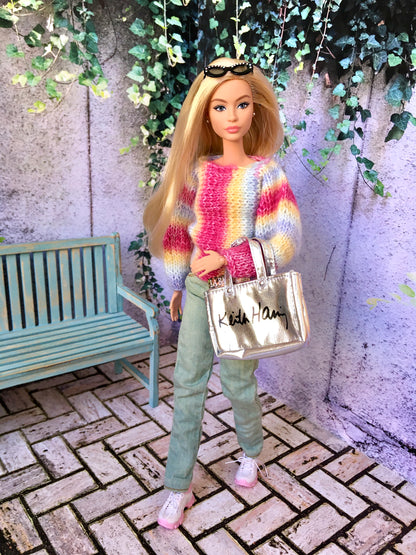 BQ-MELIA – Soft Colorful Knit Batwing Sleeve Sweater for 11.5" 1/6 Scale Fashion Dolls