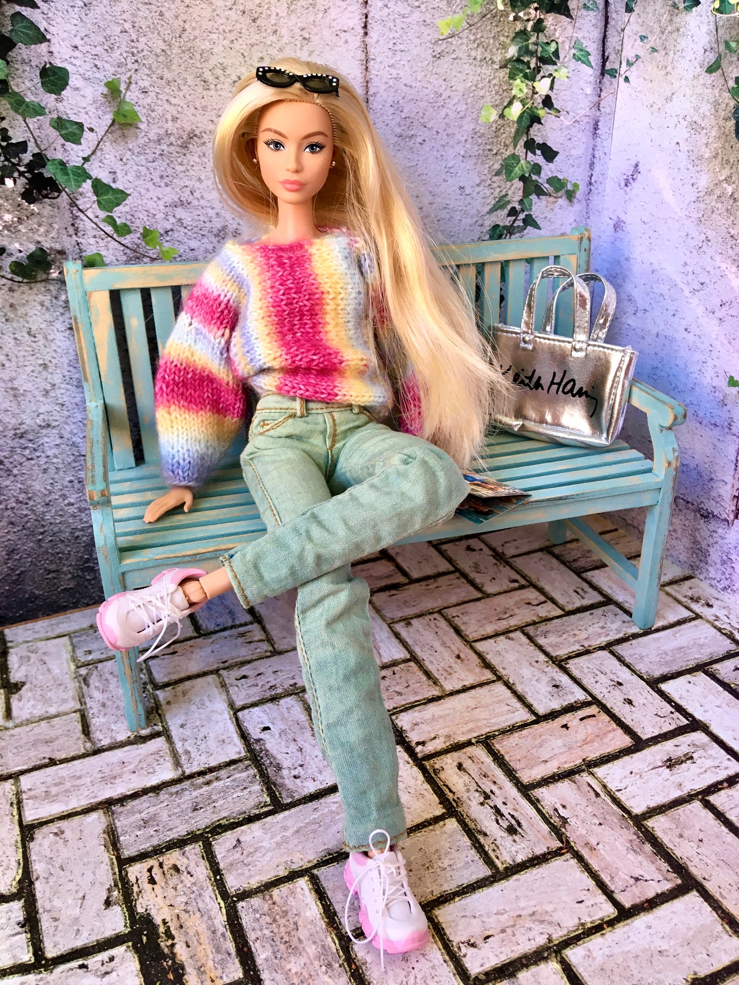 BQ-MELIA – Soft Colorful Knit Batwing Sleeve Sweater for 11.5" 1/6 Scale Fashion Dolls