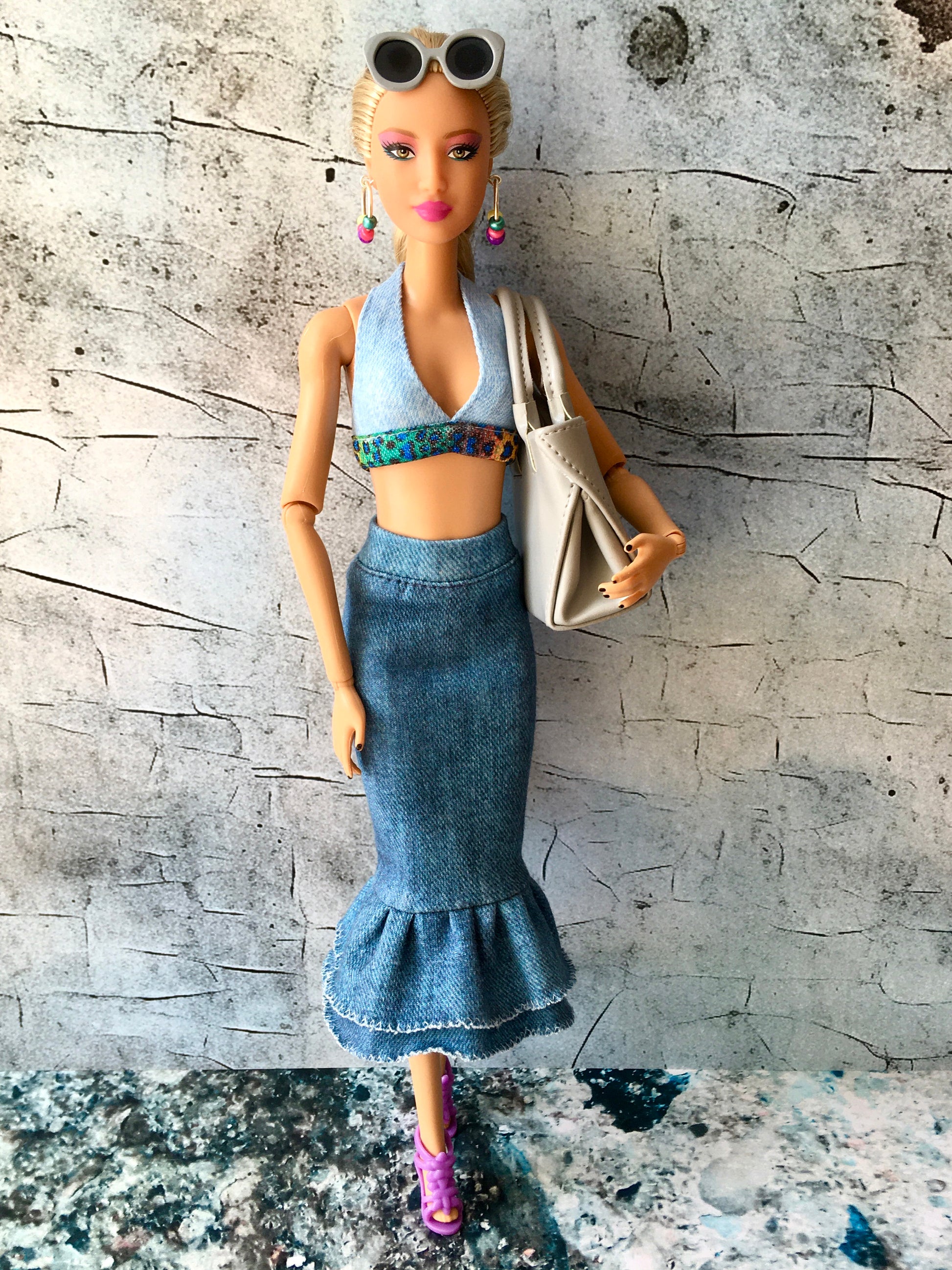 BQ-MERINA – Mermaid Midi Skirt for 11.5" 1/6 Scale Fashion Dolls - www.bouutique.com