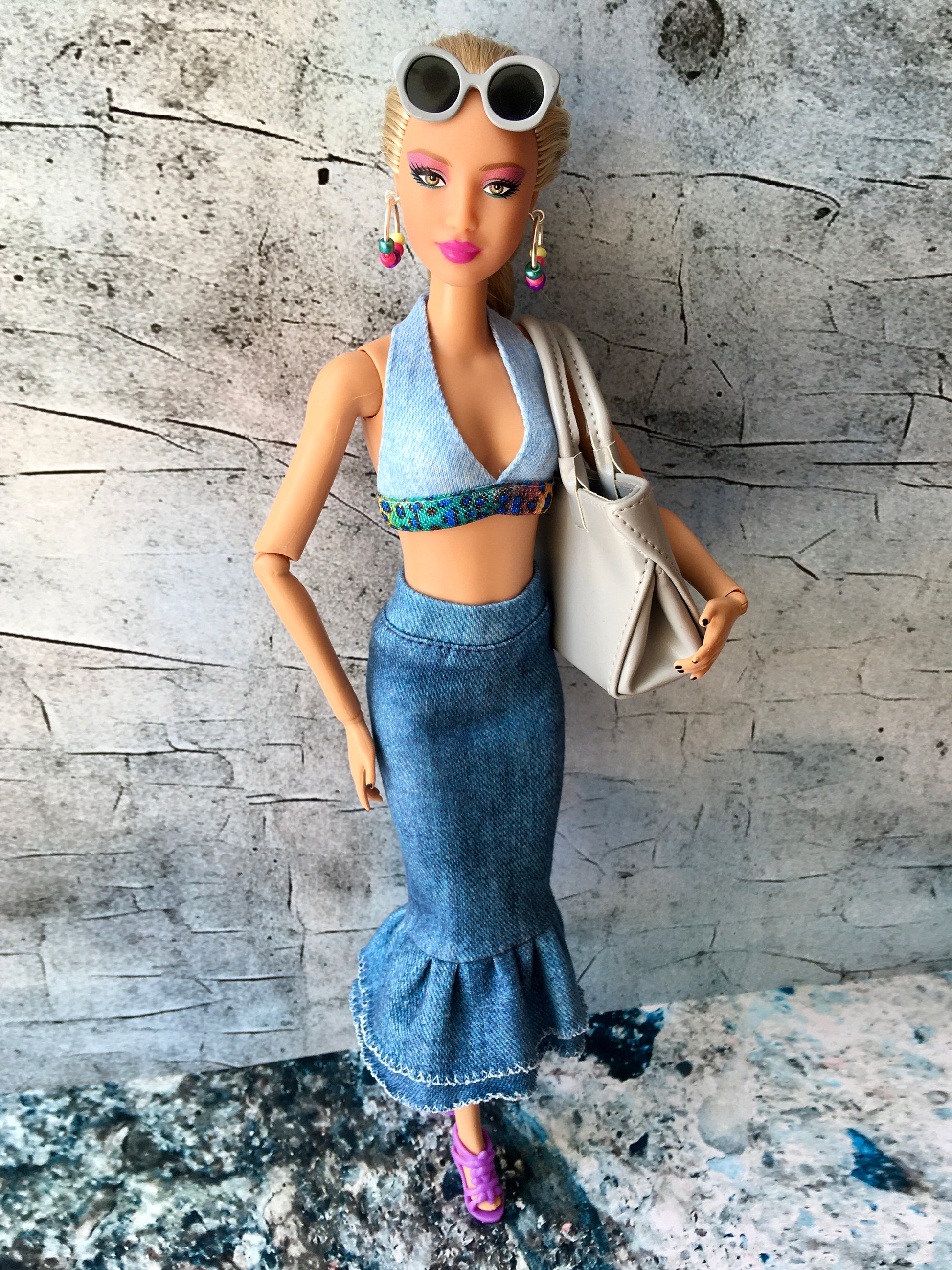BQ-MERINA – Mermaid Midi Skirt for 11.5" 1/6 Scale Fashion Dolls - www.bouutique.com