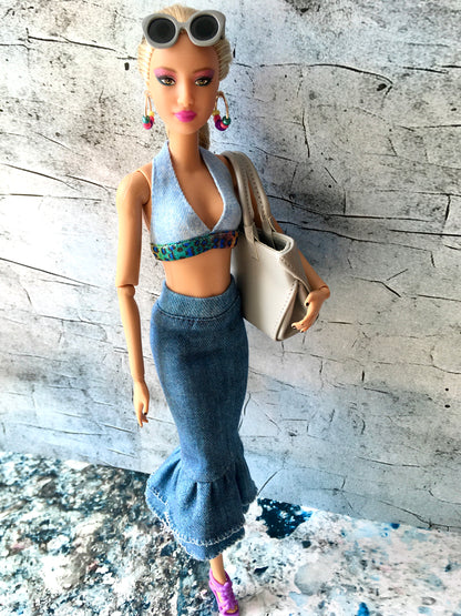 BQ-MERINA – Mermaid Midi Skirt for 11.5" 1/6 Scale Fashion Dolls - www.bouutique.com