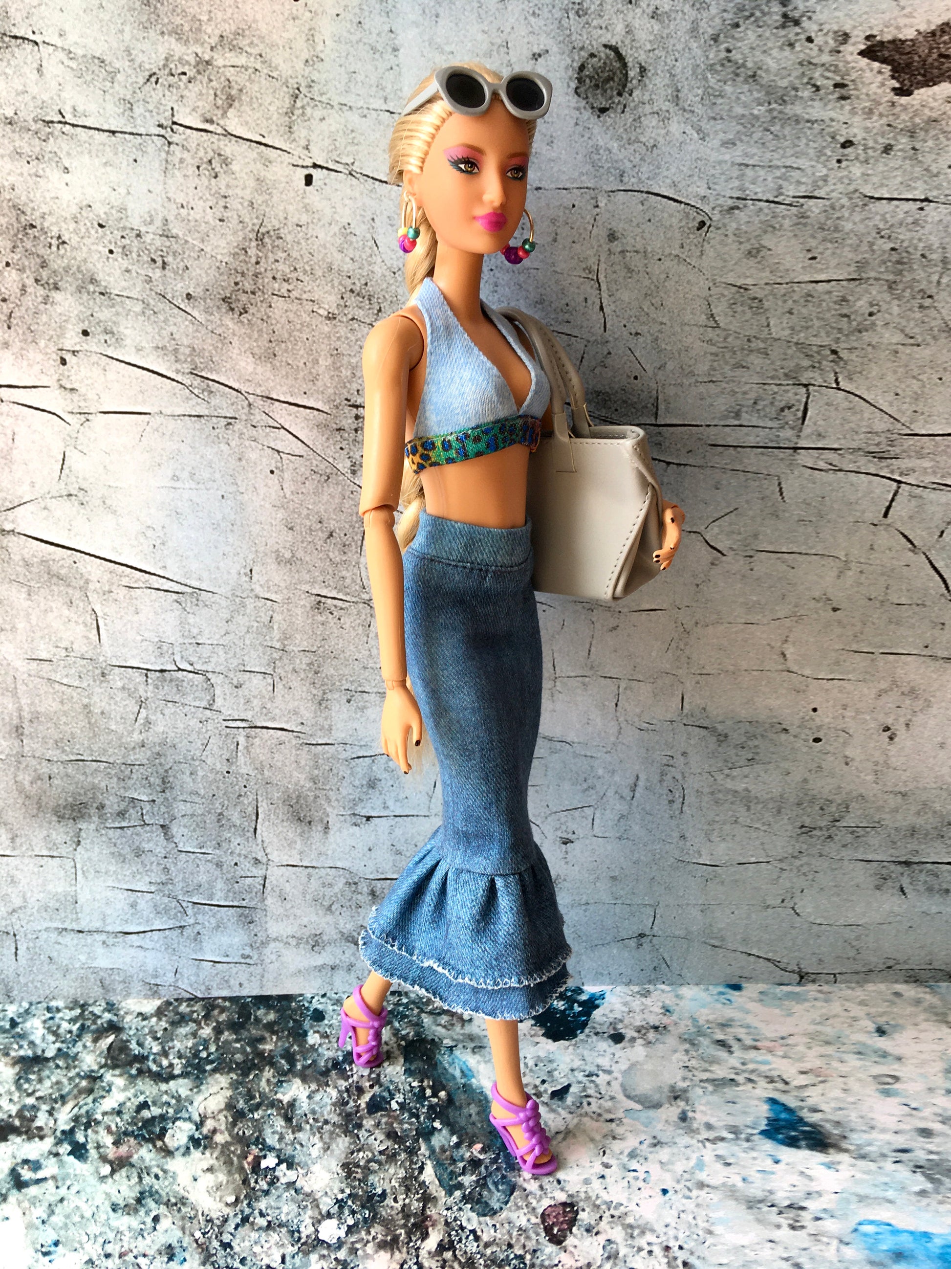 BQ-MERINA – Mermaid Midi Skirt for 11.5" 1/6 Scale Fashion Dolls - www.bouutique.com
