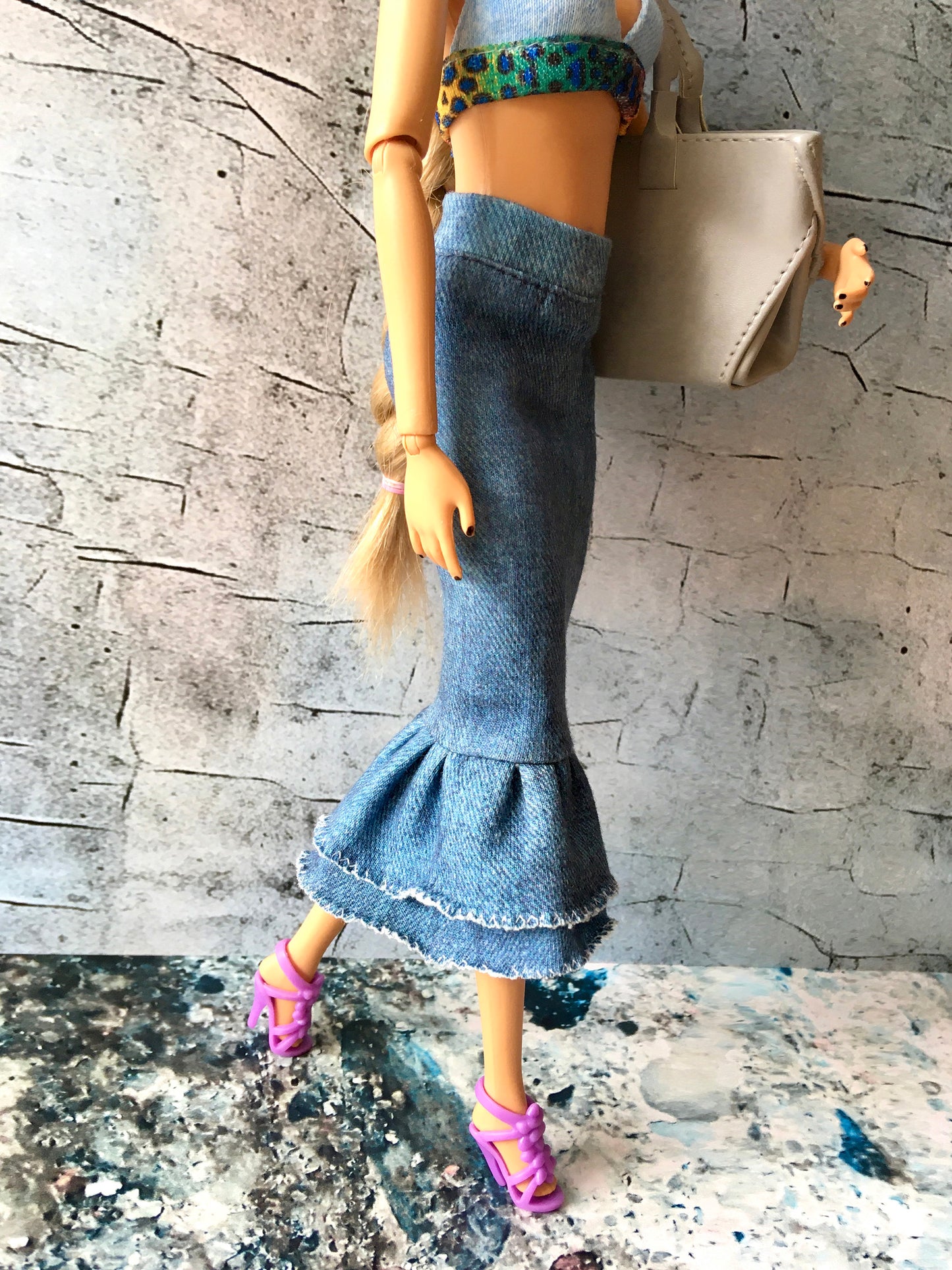 BQ-MERINA – Mermaid Midi Skirt for 11.5" 1/6 Scale Fashion Dolls - www.bouutique.com
