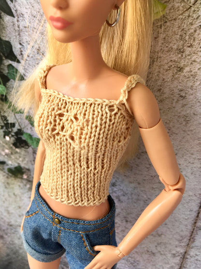 BQ-MESH – Knit Tank Top for 11.5" 1/6 Scale Fashion Dolls - www.bouutique.com