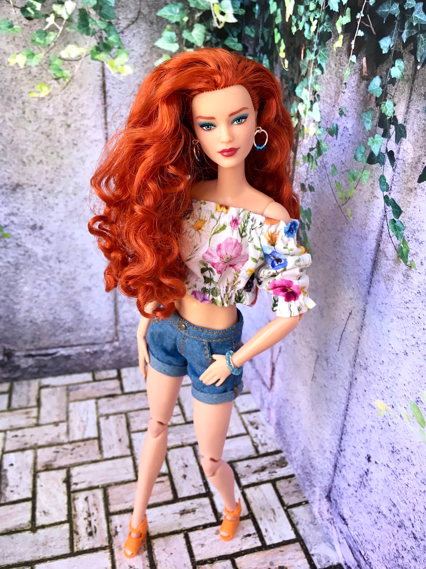 BQ-NELA – Off-Shoulder Ruffle Top for 11.5" 1/6 Scale Fashion Dolls - www.bouutique.com