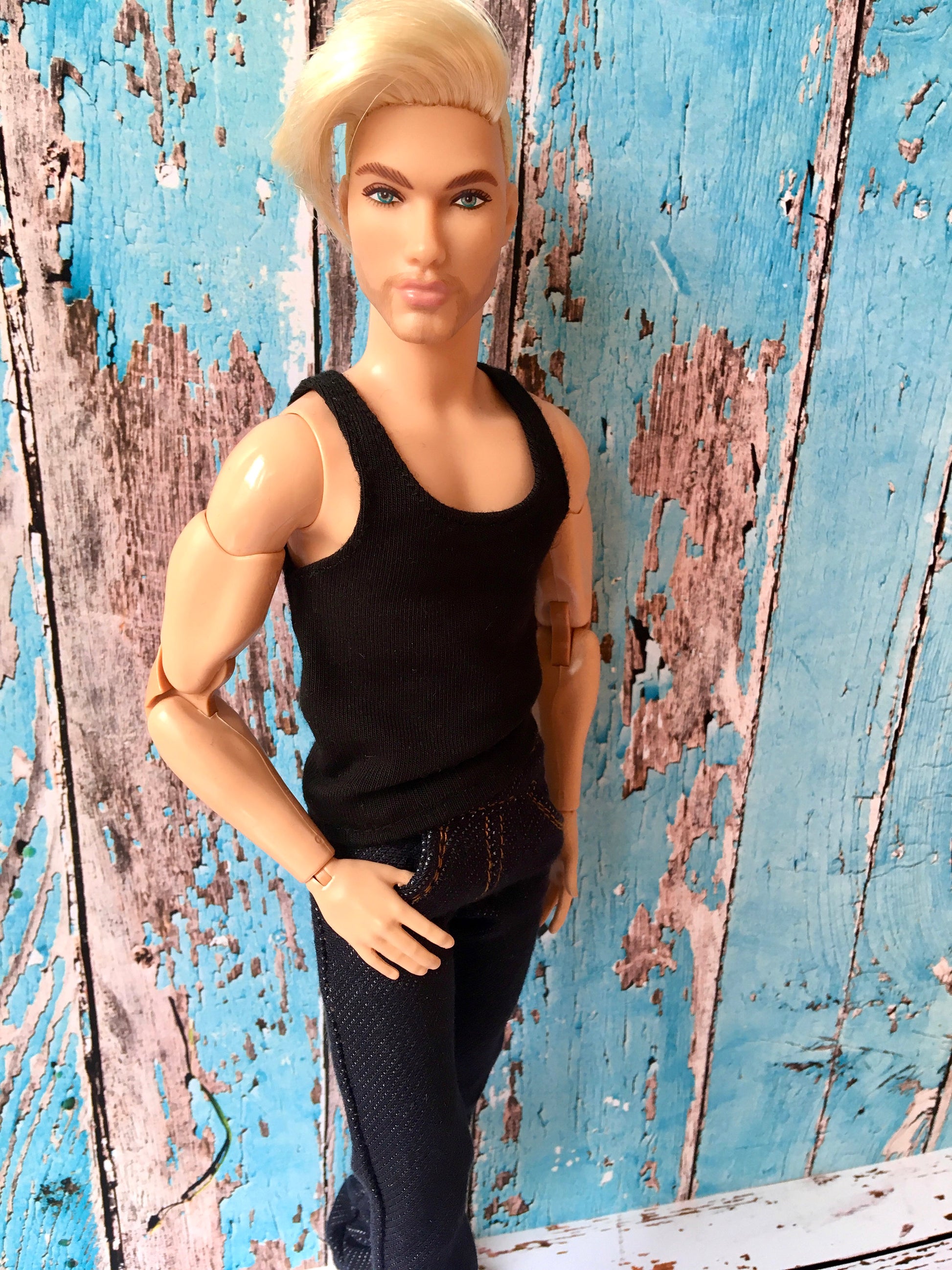 BQ-NOIRIX – Navy Stretch Slim Jeans for 12" 1/6 Scale Ken Dolls - www.bouutique.com