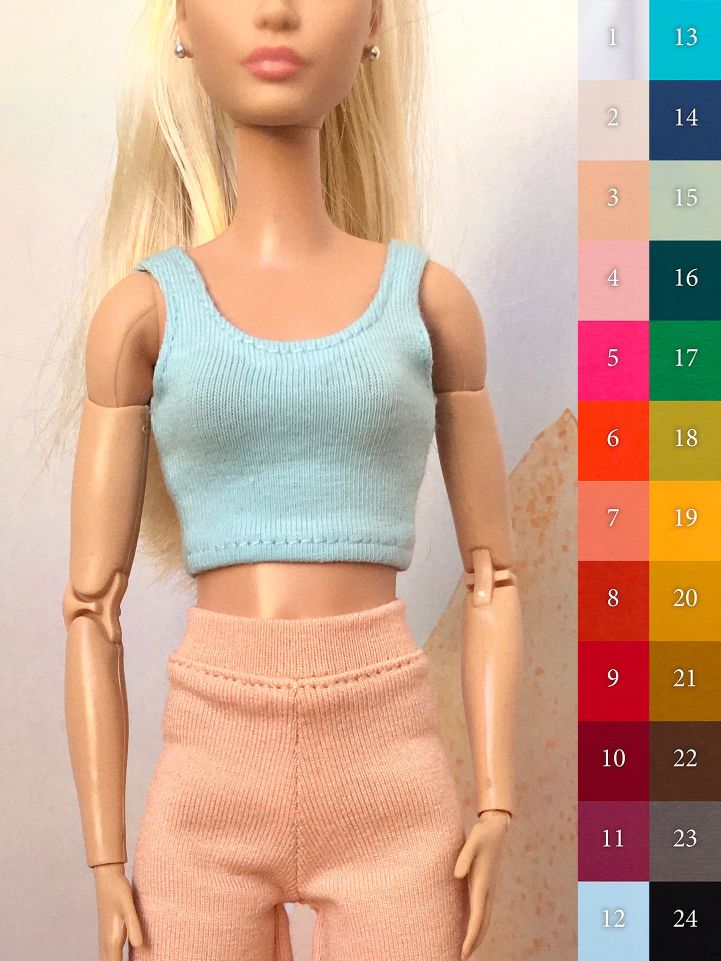 BQ-POWER – Basic Crop Tank Top for 11.5" 1/6 scale Fashion Dolls