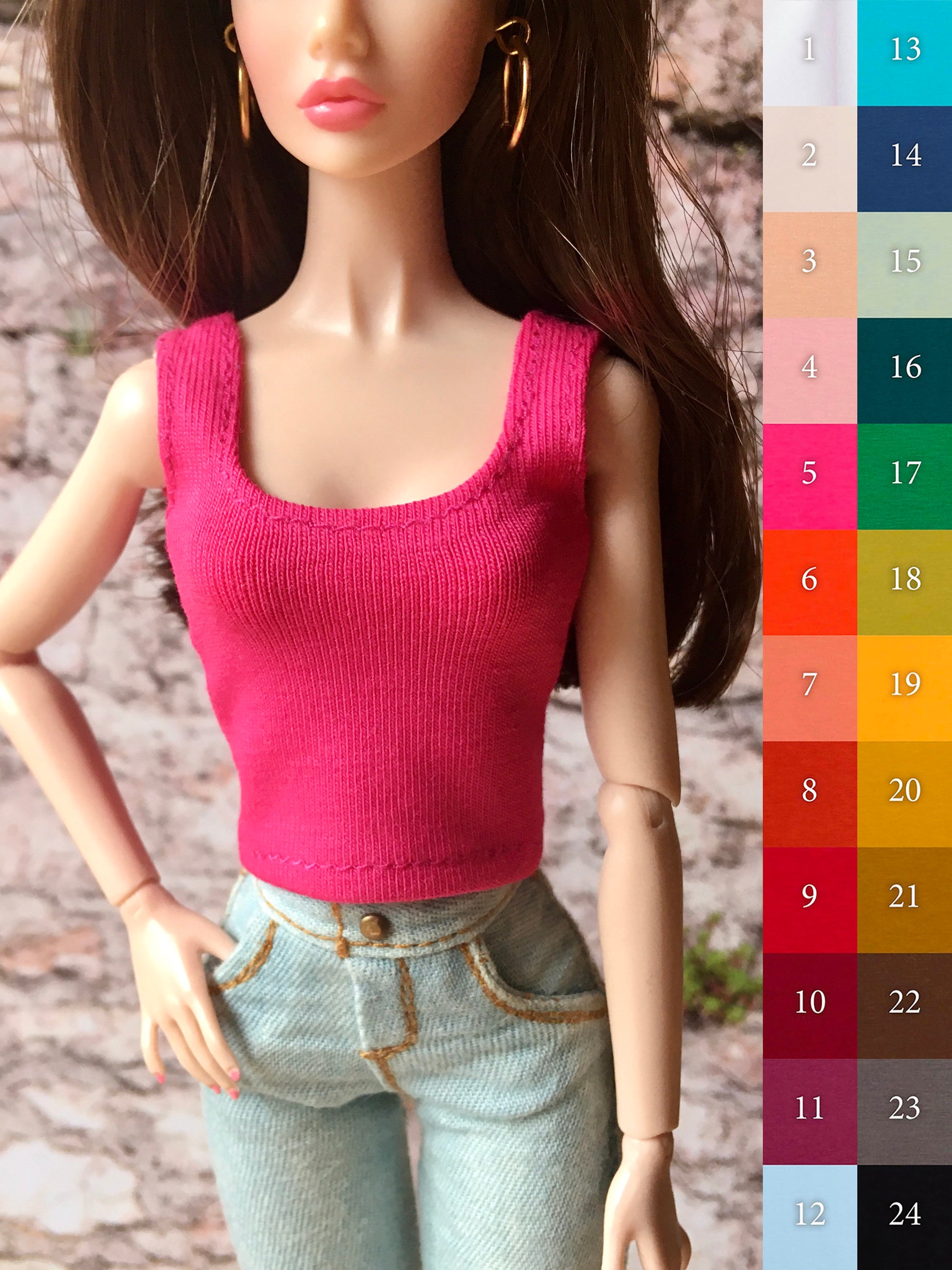 BQ-POWER – Basic Tank Top for 12" 1/6 Scale Fashion Dolls