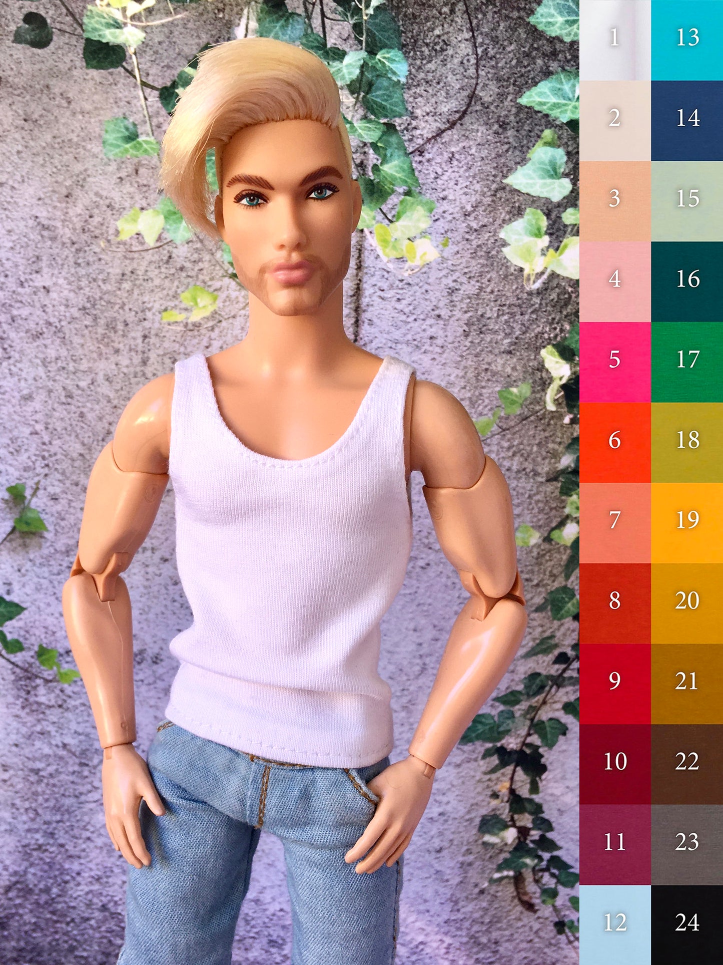 BQ-POWER – Basic Tank Top for 12" 1/6 Scale Ken Dolls - www.bouutique.com