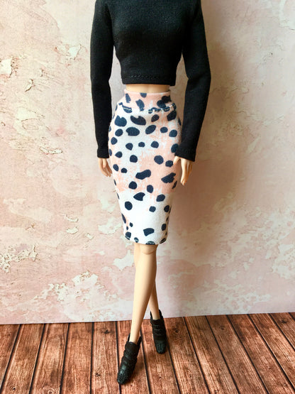 BQ-SAVANA – Leopard Print Tube Skirt for 12" 1/6 Scale Fashion Dolls - www.bouutique.com