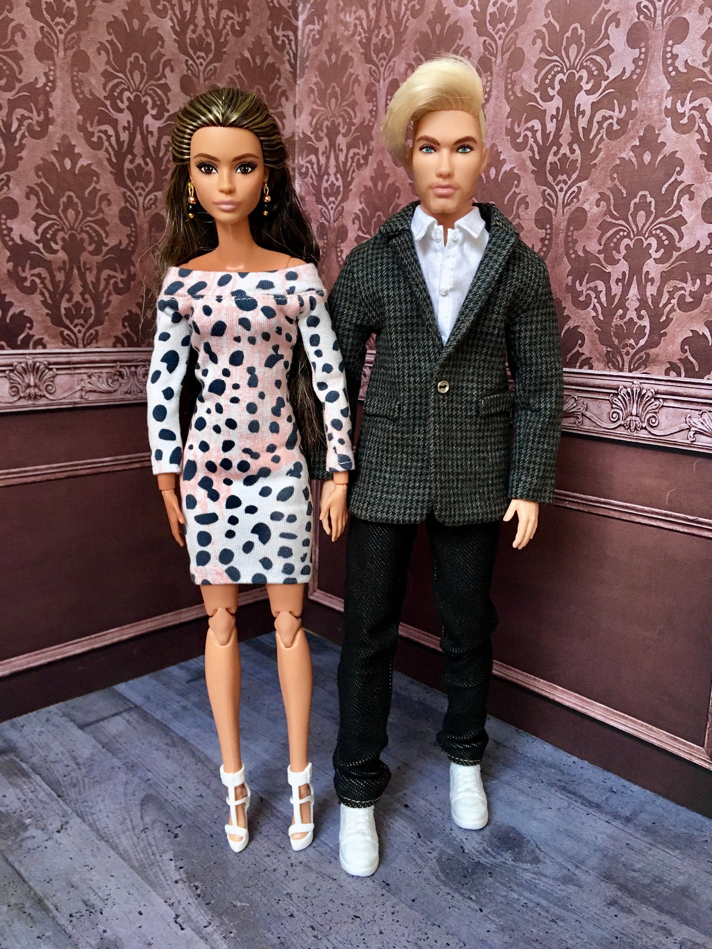 BQ-SAVIRA – Animal Print Off-Shoulder Dress for 11.5" 1/6 Scale Fashion Dolls